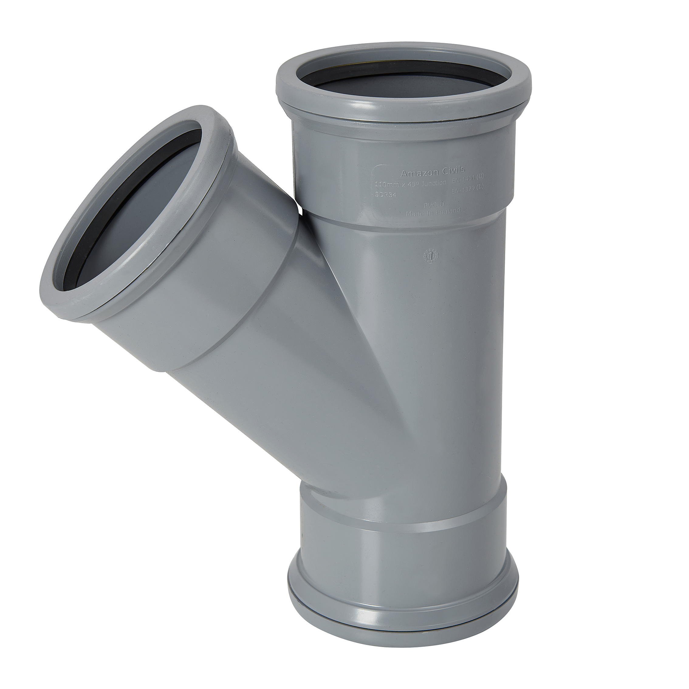 Kayflow 110mm Superdeep Grey 45° Triple Socket Branch image